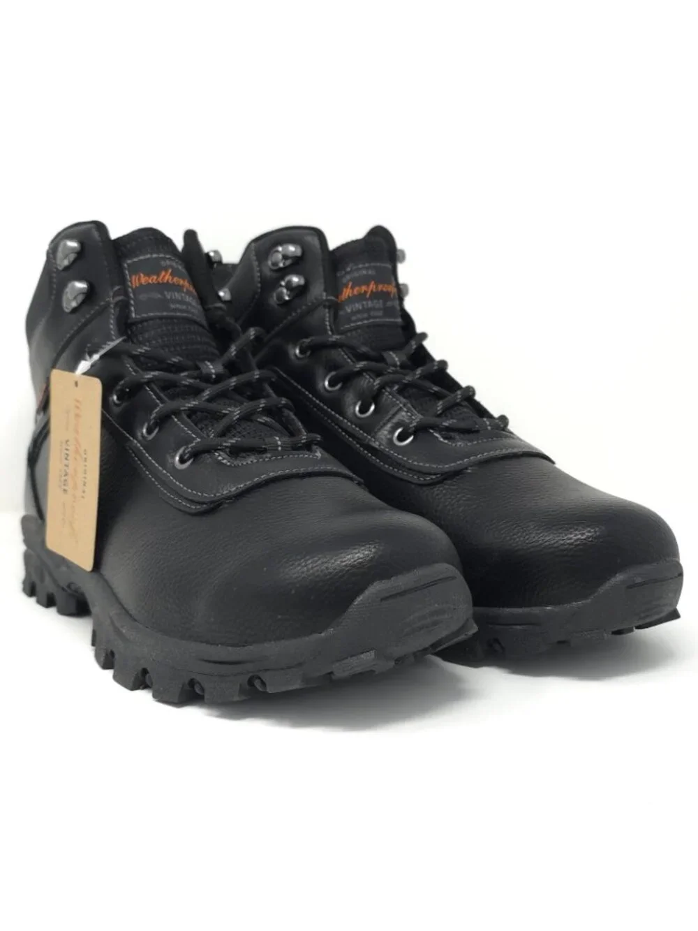 New Weatherproof Vintage Jace Black Combat Hiking Boots Men’s 10M